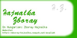 hajnalka zboray business card